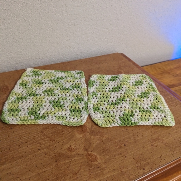 💞2/$20 HAND CRAFTED Crocheted All Purpse 100% Cottn Reusble Bath or Dish Cloths - Picture 3 of 8